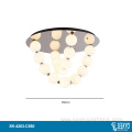 Opal Glass Ball Beaded Ceiling Light